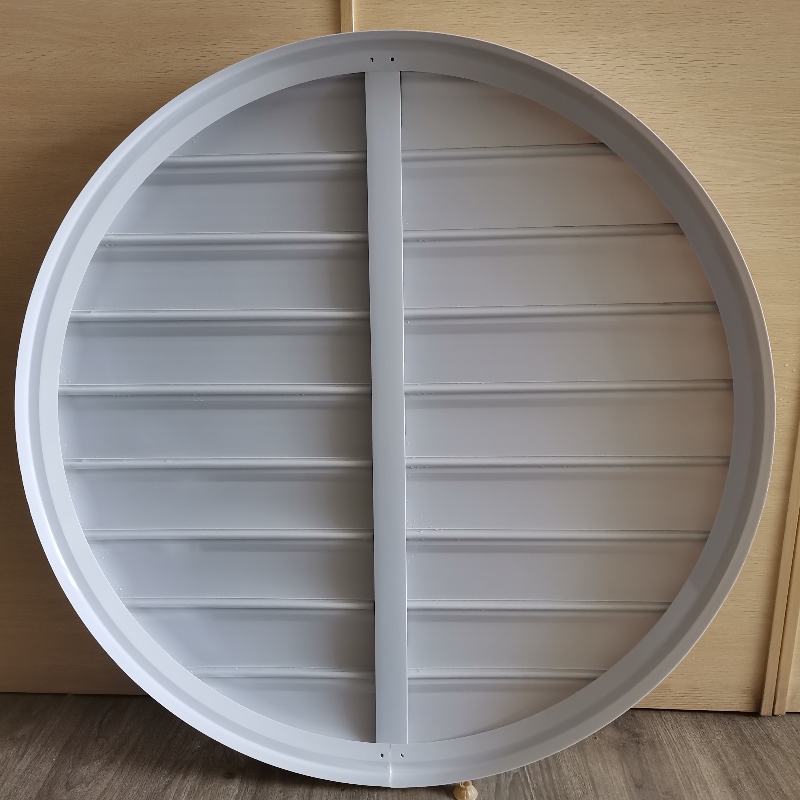 Round pvc-luiken profiel van PVC-jaloezieën voor uitlaatventilatoren Automatische louver voor ventilatie-installaties