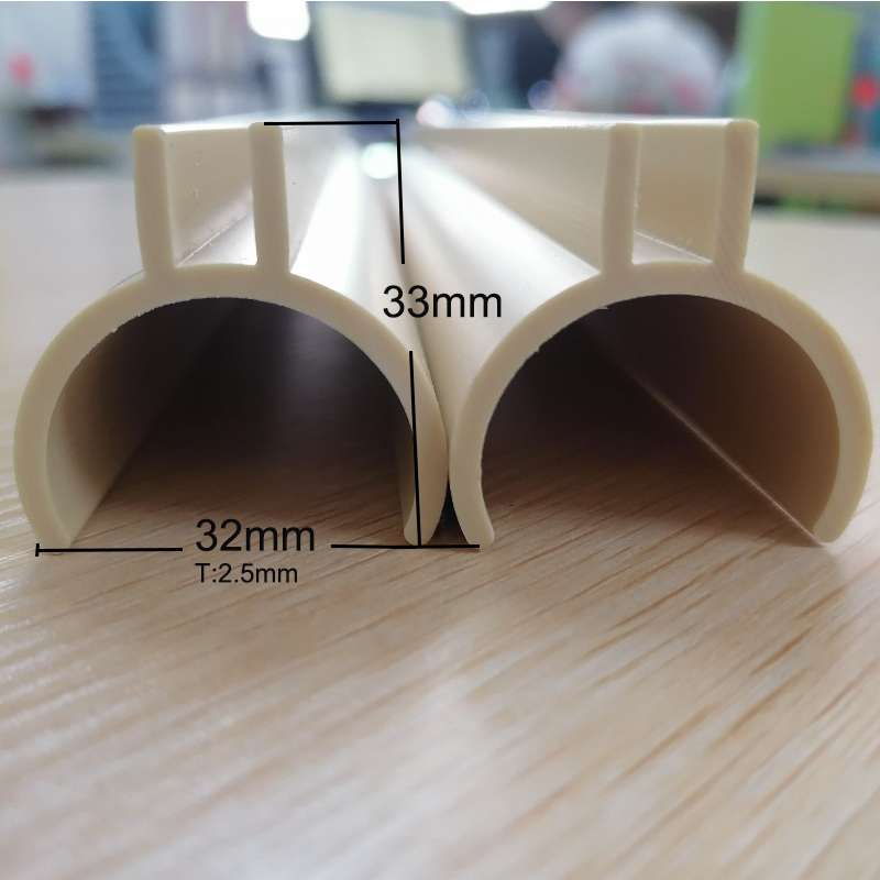 PvC A Channel Curved pvc plastic ronde buis profielen sectiebanden voor beschermende trims