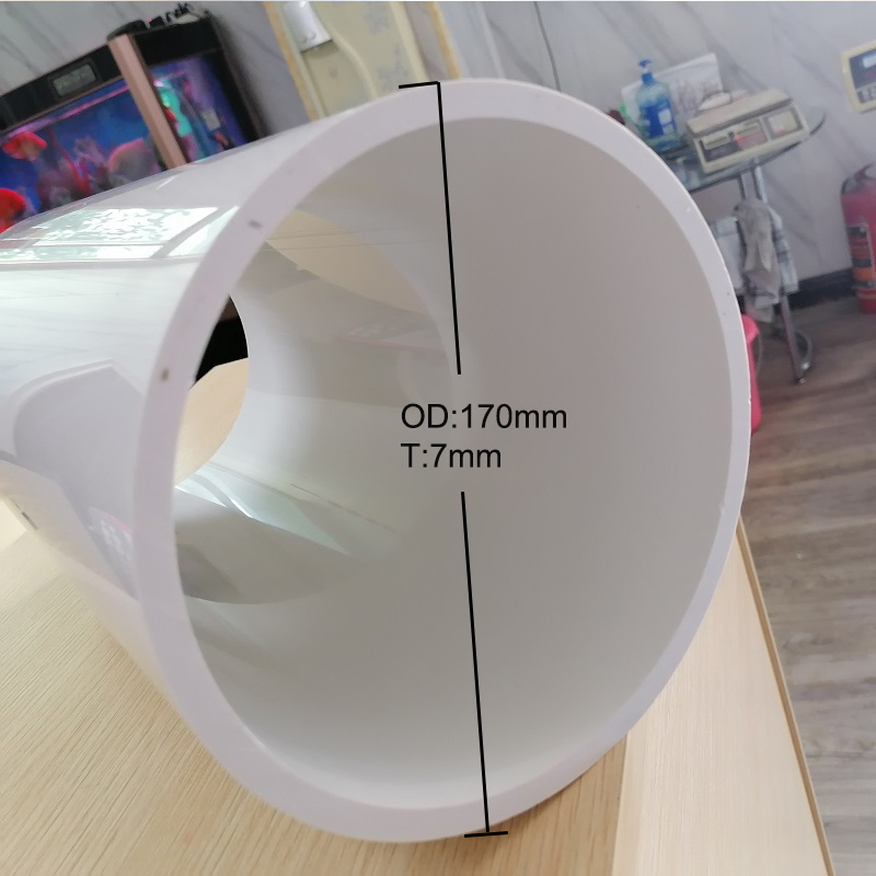 Aangepaste spiegel-effect witte Extruded pvc plastic buispijp gemaakt in China