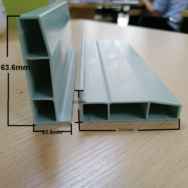 Chinese fabrikant van PVC tuyere profiel pvc holle profielfabrikant pvc L-profielafwerking voor ventilatiesysteem