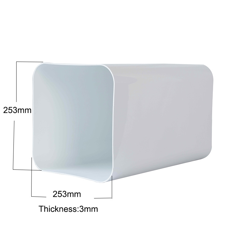 PVC vierkante buis plastic vierkante buis aangepaste buis voor kleine middelste vorm huishoudelijke apparaatafdekking